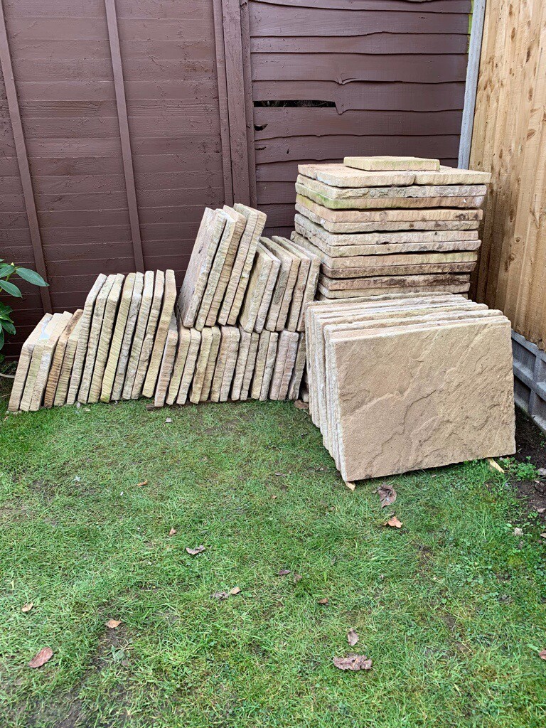 81 x Cotswold Riven Buff Paving Slabs in Coventry, West Midlands