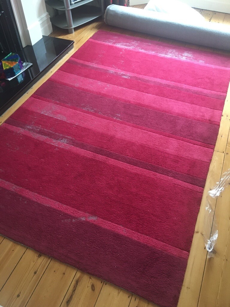 Red Dunelm Rug 150x240cm Worn christchurch nr bournemouth in