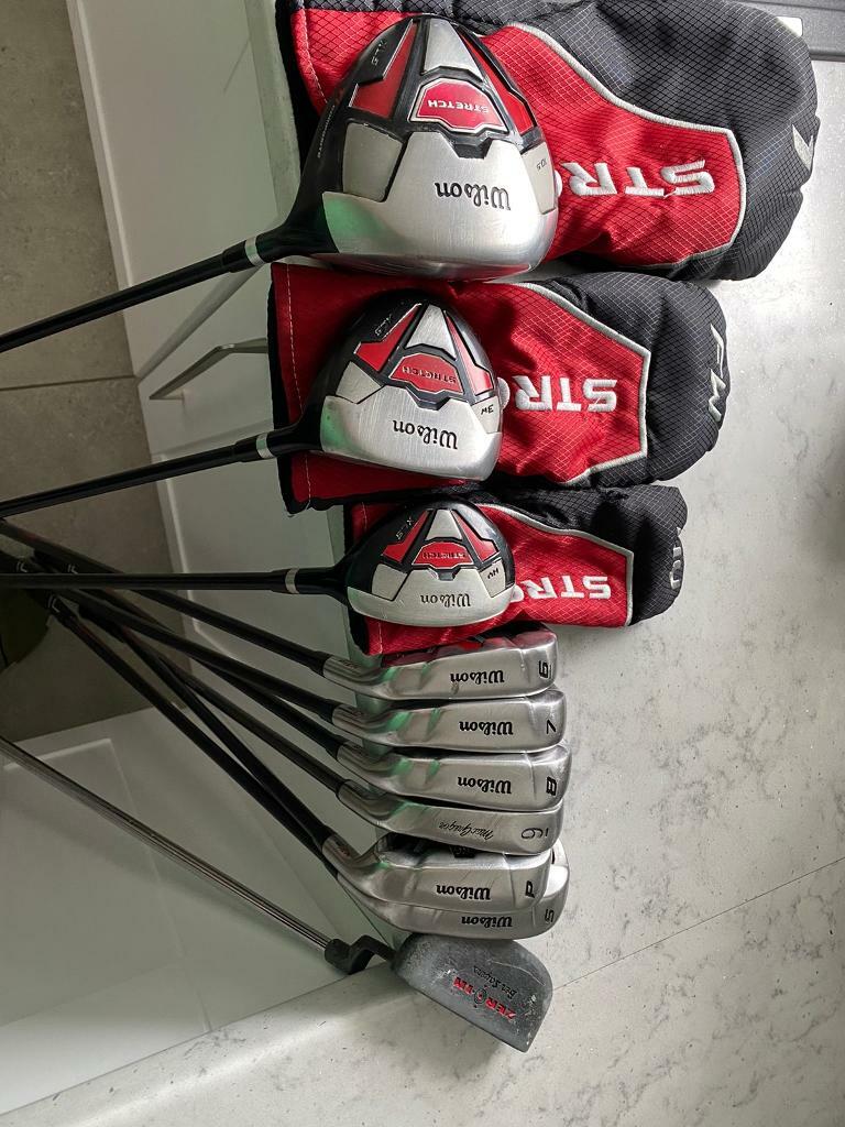 Full set of Golf clubs Wilson Stretch driver, FW, 5 Hybrid, 6 ironSW