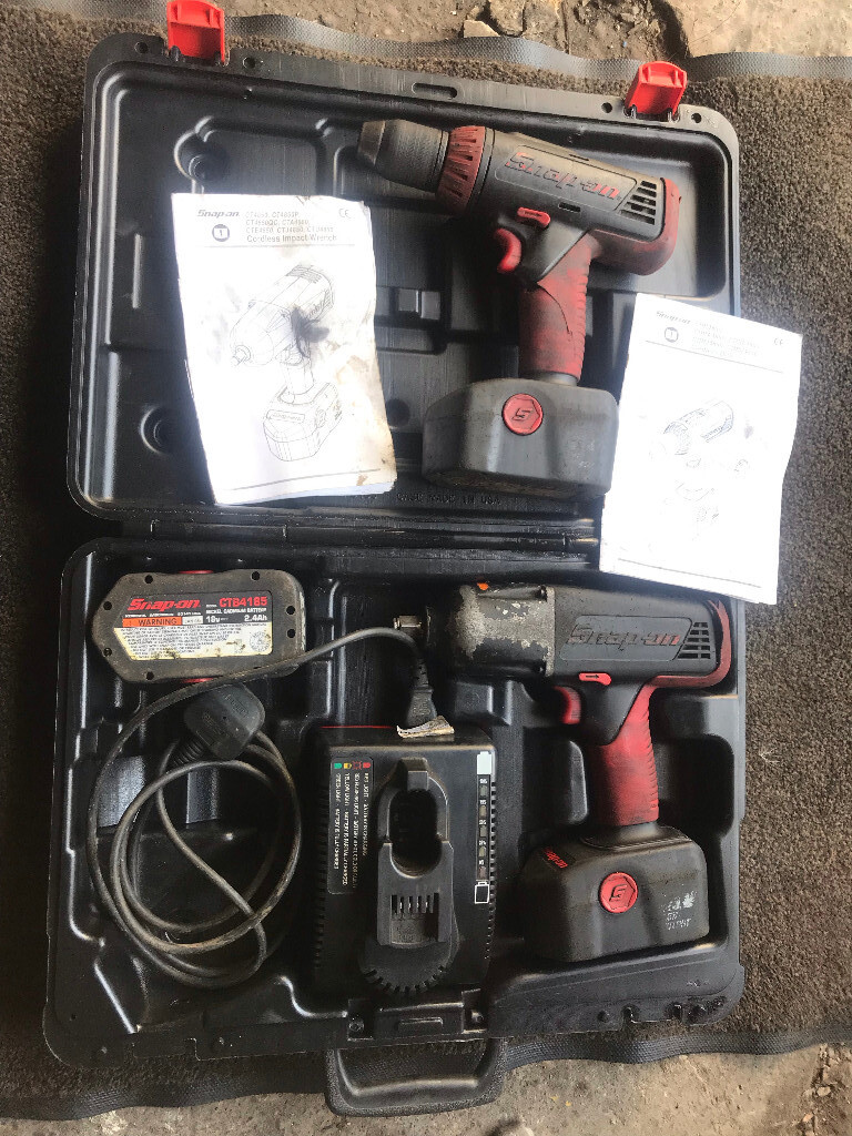 Snap On Impact Wrench Gun 18V CTU 4850 and Impact Drill 18V Set in Case in Derby, Derbyshire