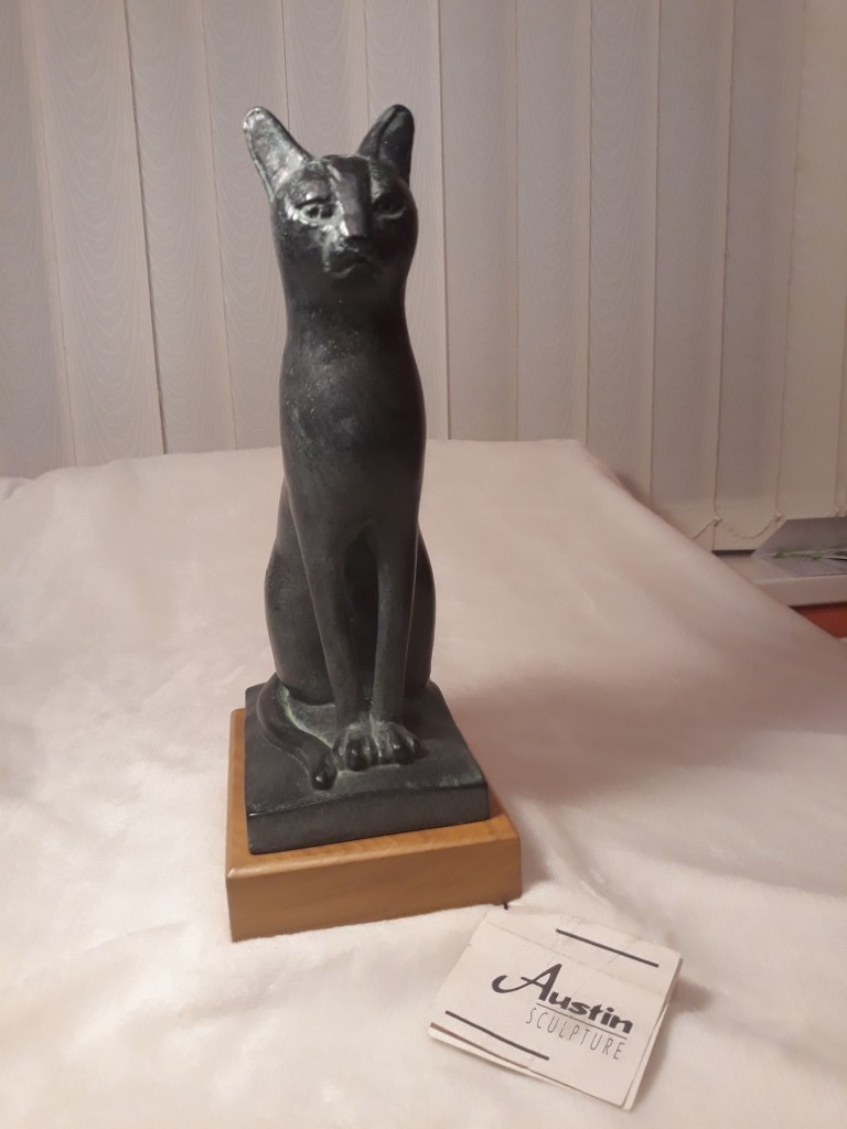 1965 Vintage Mid Century Modern CAT SCULPTURE by Austin Productions