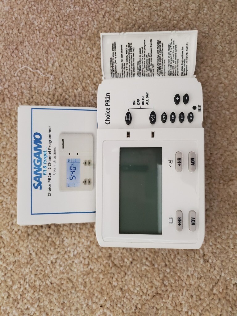 Sangamo Choice PR2n Central Heating and Hot Water 7 Day Timer in