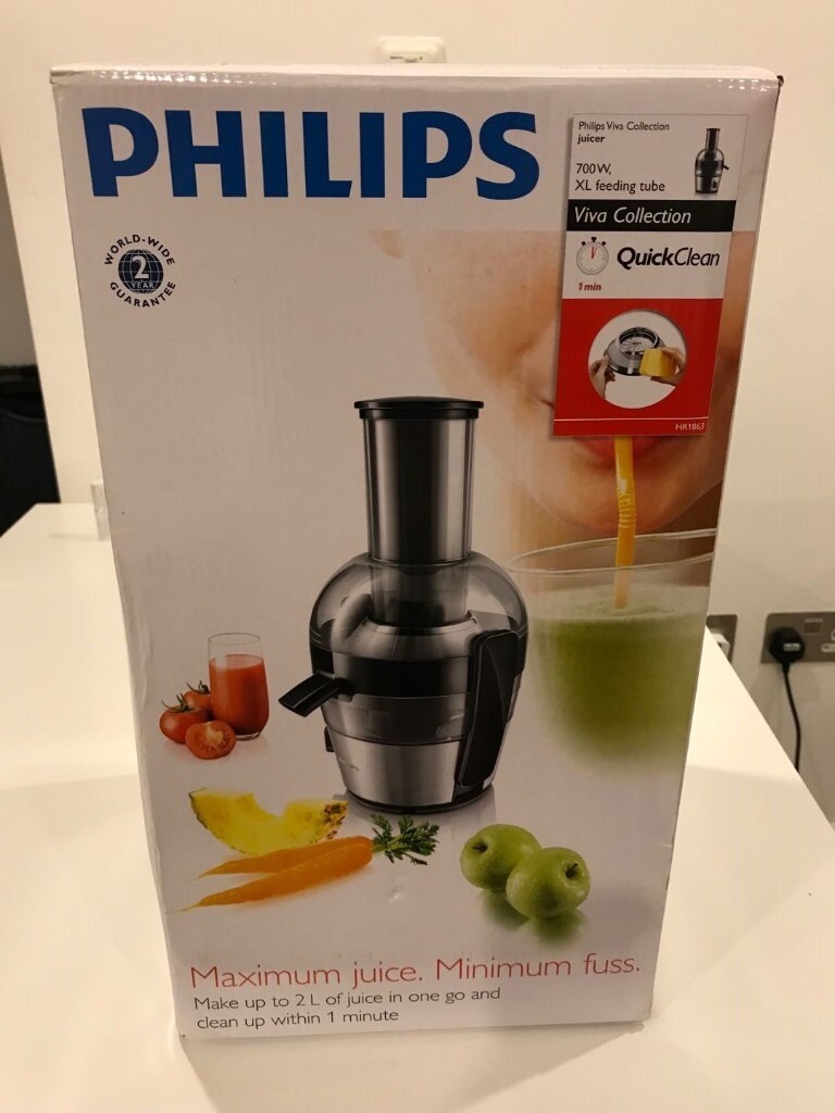 Philips HR1863/01 Viva Collection Juicer, 2 Litre, 700 Watt in