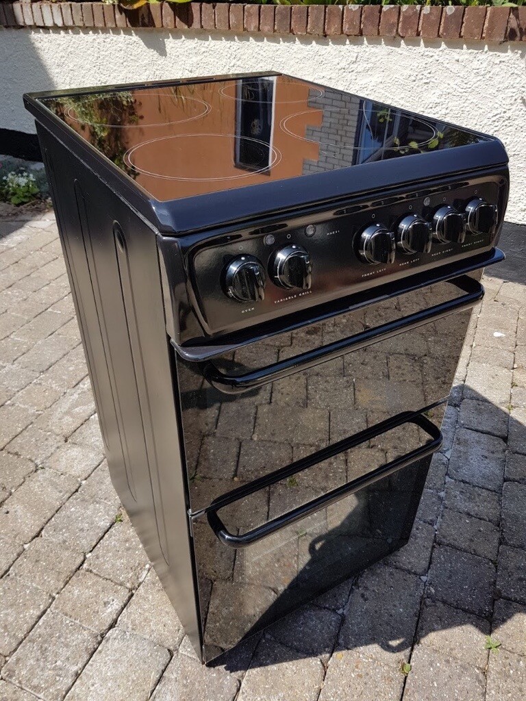 Hotpoint Electric Cooker Ceramic hob, double oven 50cm wide in