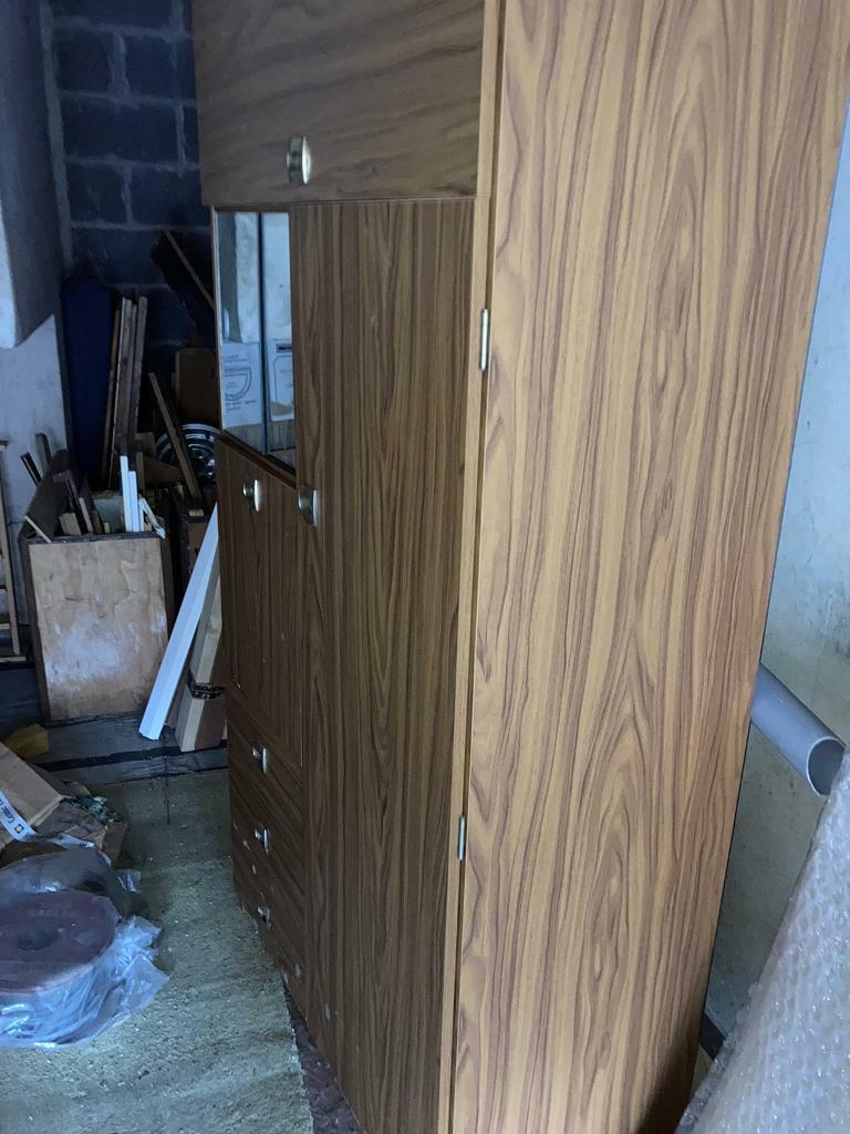 Wardrobe, half shelves half wardrobe. With top locker. in Henleaze