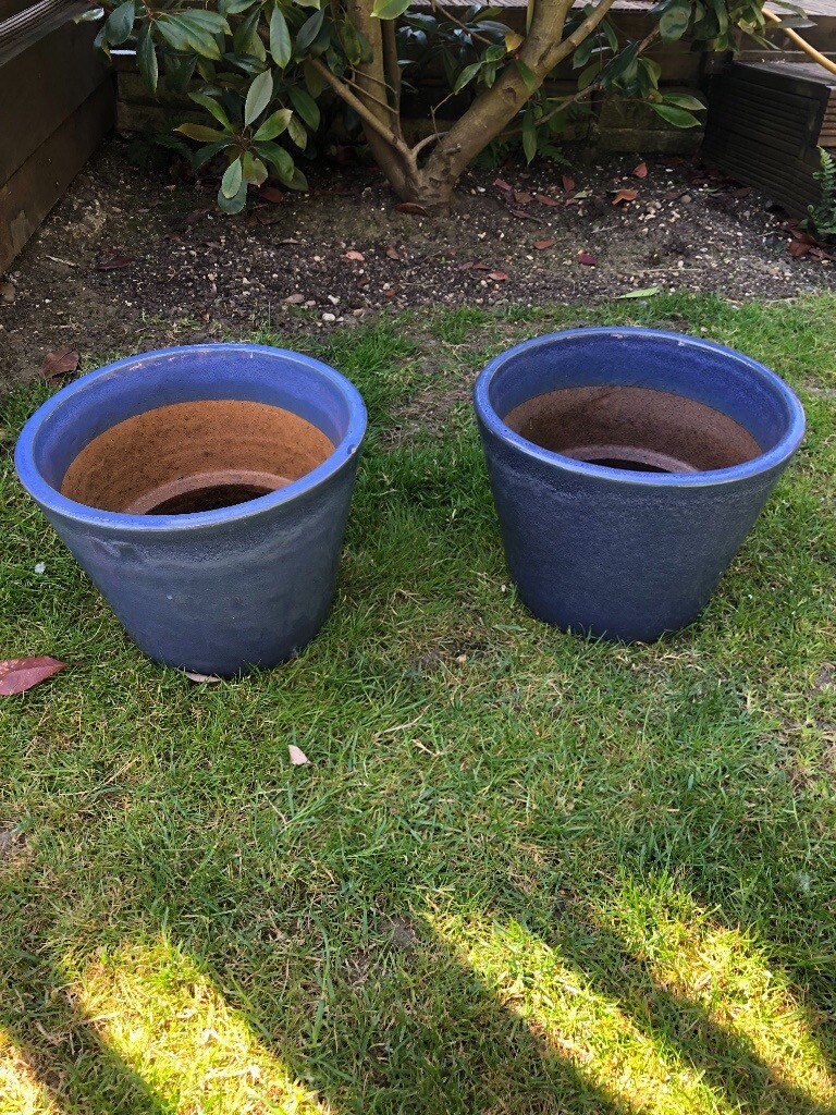 Blue garden pots | in Great Baddow, Essex | Gumtree