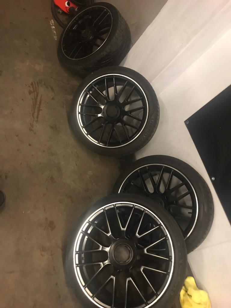 Mercedes C63 AMG Alloys Rims Wheels 19” Black W205 20132018 in