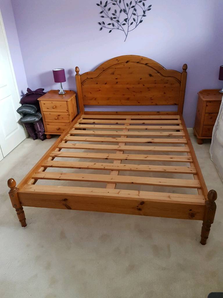 Antique pine double bed frame in Sittingbourne, Kent Gumtree