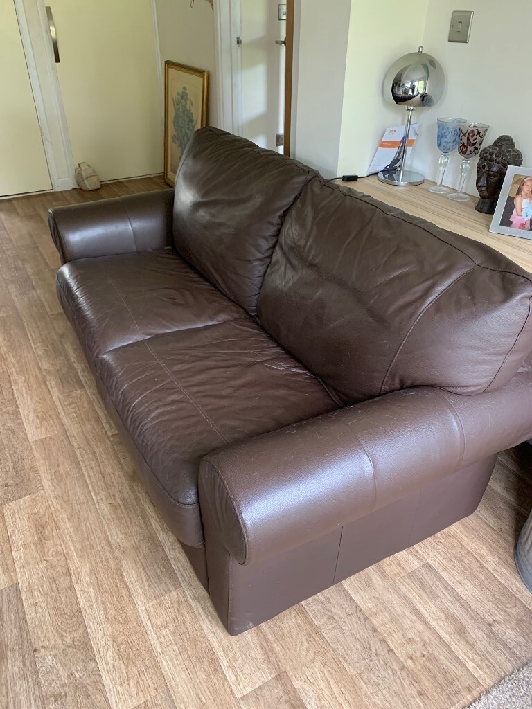 3 seater leather sofa, good condition, hardly used. in Welwyn Garden City, Hertfordshire Gumtree
