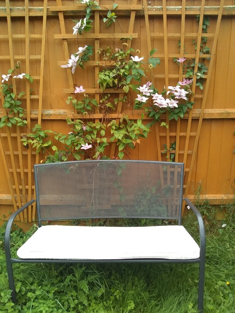 2 Seater metal garden seat with cushion and washable cover in Bournemouth, Dorset Gumtree