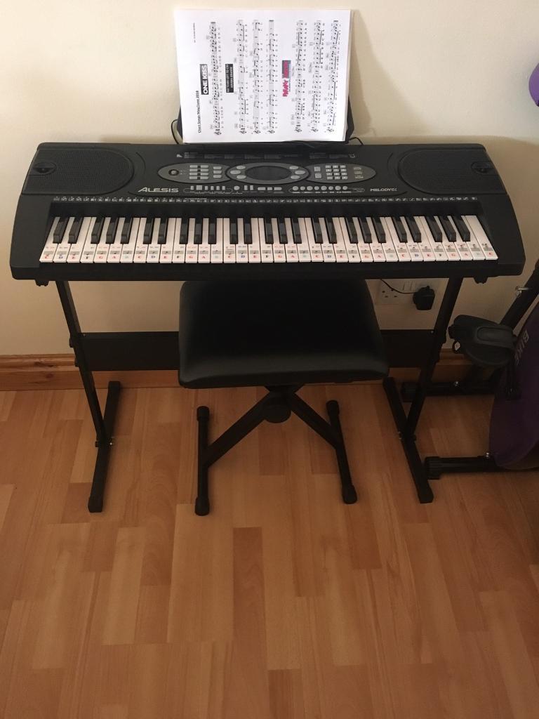 Alesis 61 key keyboard with stand and stool in Dundee Gumtree
