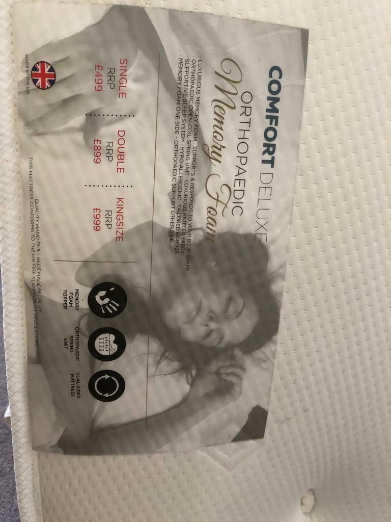 King Mattress Comfort Deluxe Orthopaedic Memory Foam King Size