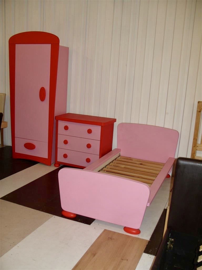 Ikea Girl Bedroom Set Wardrobe Chest Of Drawers And Bed In
