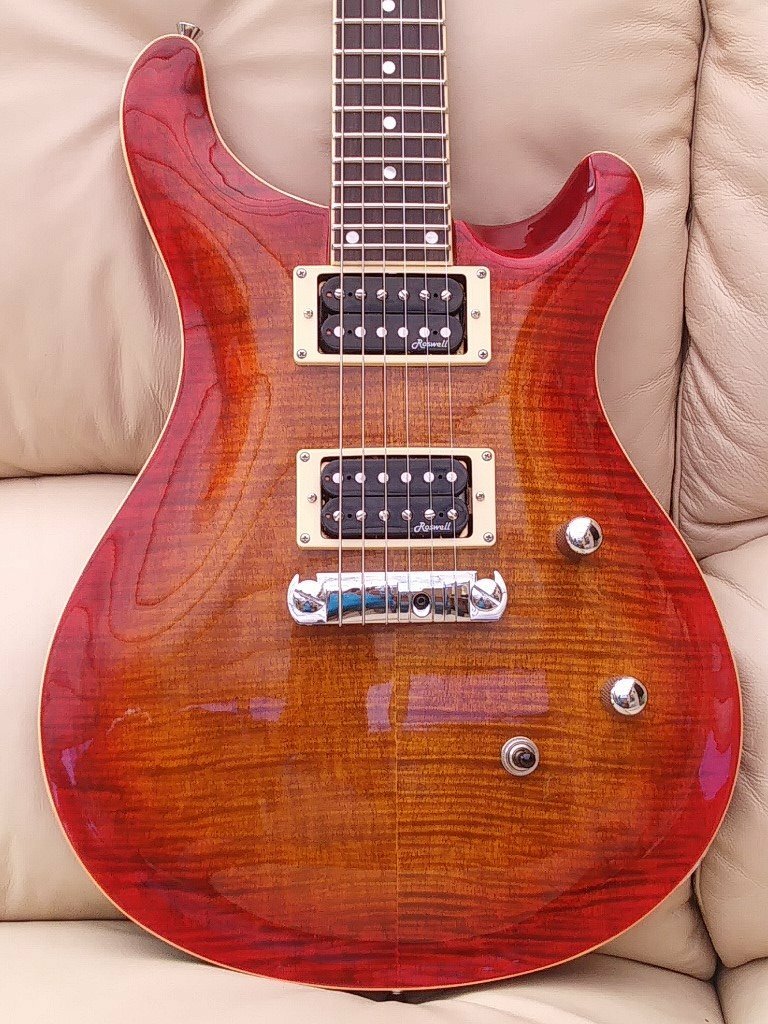 Harley Benton CST24 Deluxe, Paradise Amber flame, trade/swap/px in
