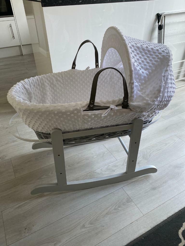 Moses basket with rocking stand 2 available in Rogerstone, Newport Gumtree