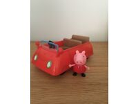 Peppa Pig figure with car