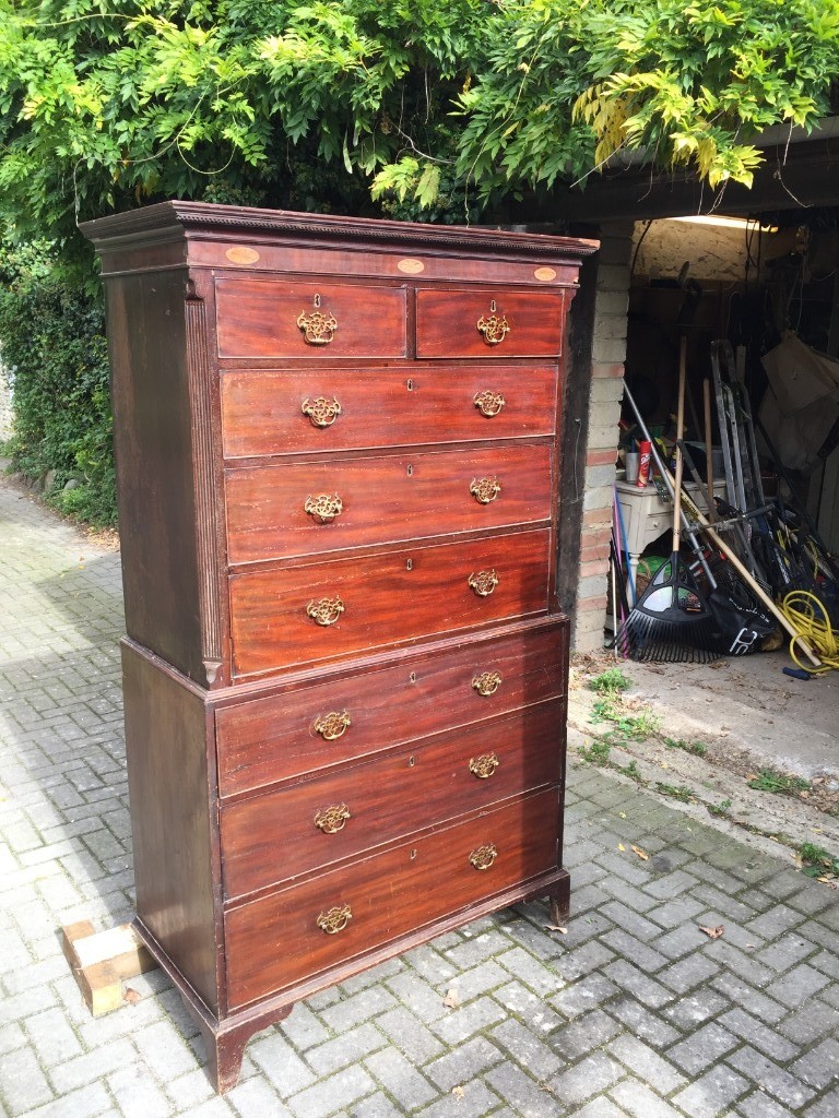 Antique Georgian Tallboy Chest Of Draws Furniture For Sale In