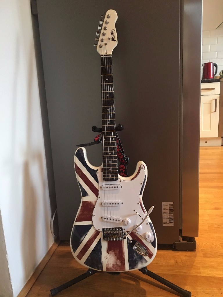 Jaxville ST1GB ST Style Electric Guitar Union Jack With gig bag