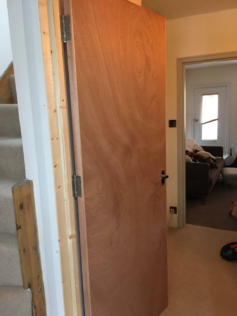 Howdens Spey Plywood Flush FD30 Fire Door x 2 in Worcester Park, London Gumtree