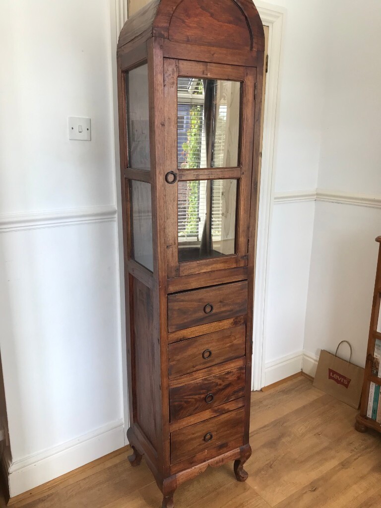 Solid Dark Wood Display Cabinet | in Braintree, Essex ...