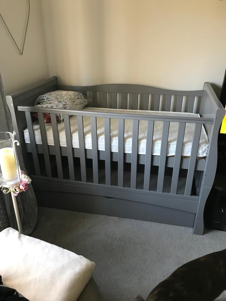 Mason grey sleigh cot bed in Toton, Nottinghamshire Gumtree