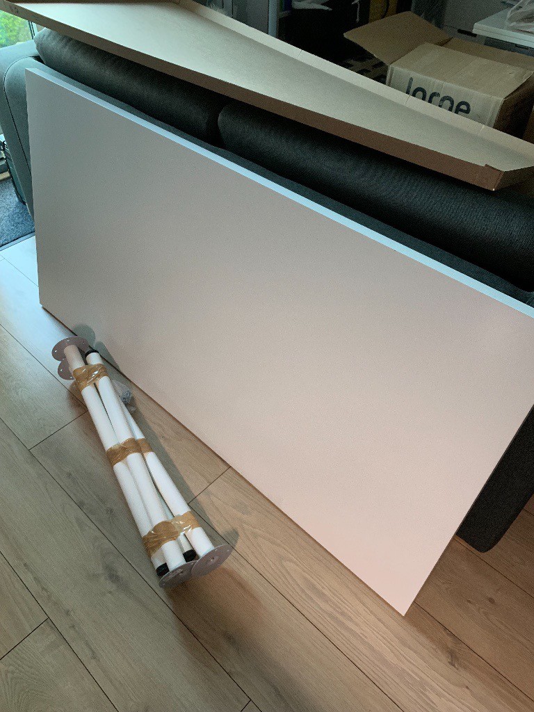 IKEA LINNMON Table Top White (150 x 75 cm) + ADILS Legs White in