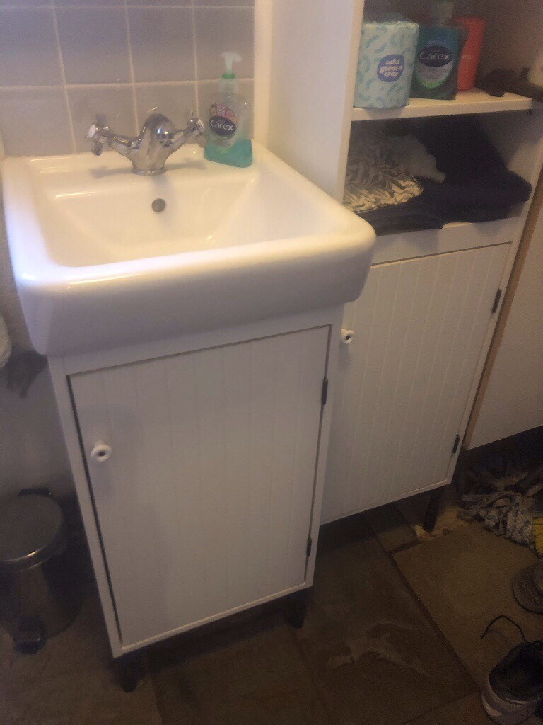 Ikea Silveran White Sink Mixer Tap Unit And Matching Wall Mirror In Coalville Leicestershire Gumtree