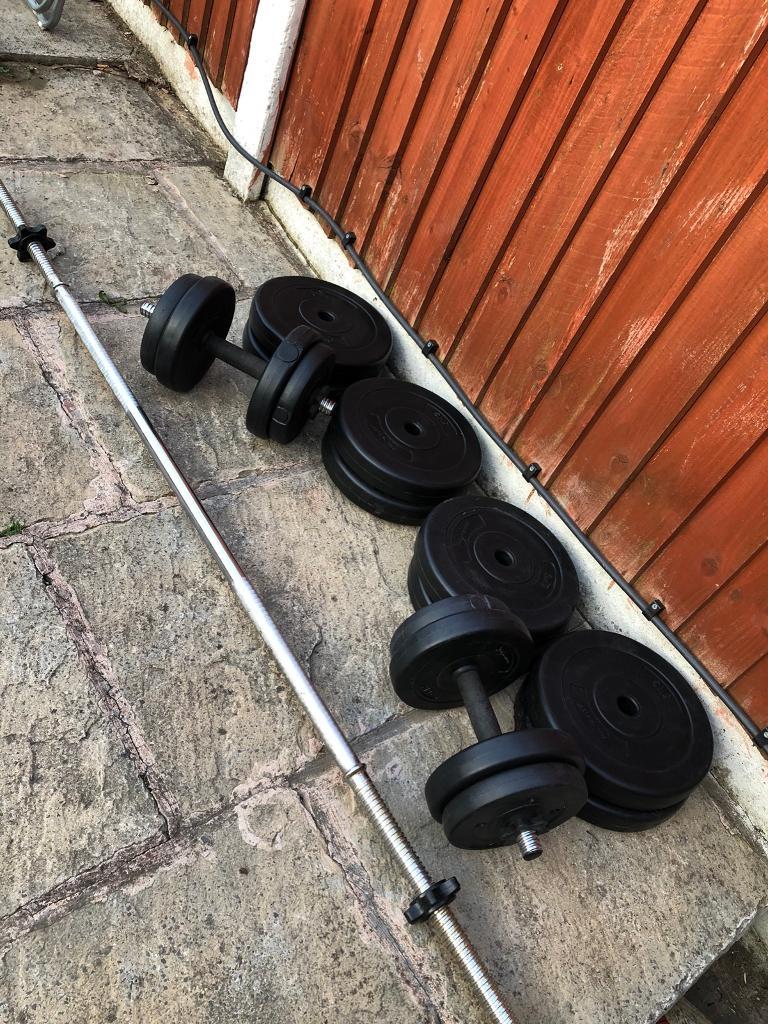 53kg vinyl Weights Set. ••Can Deliver*•• in Great Barr, West Midlands