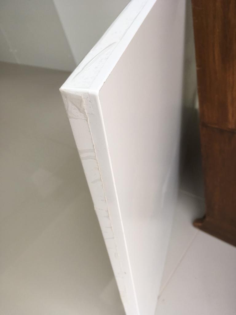 High Gloss White laminated wood decorative Kitchen end panels | in ...