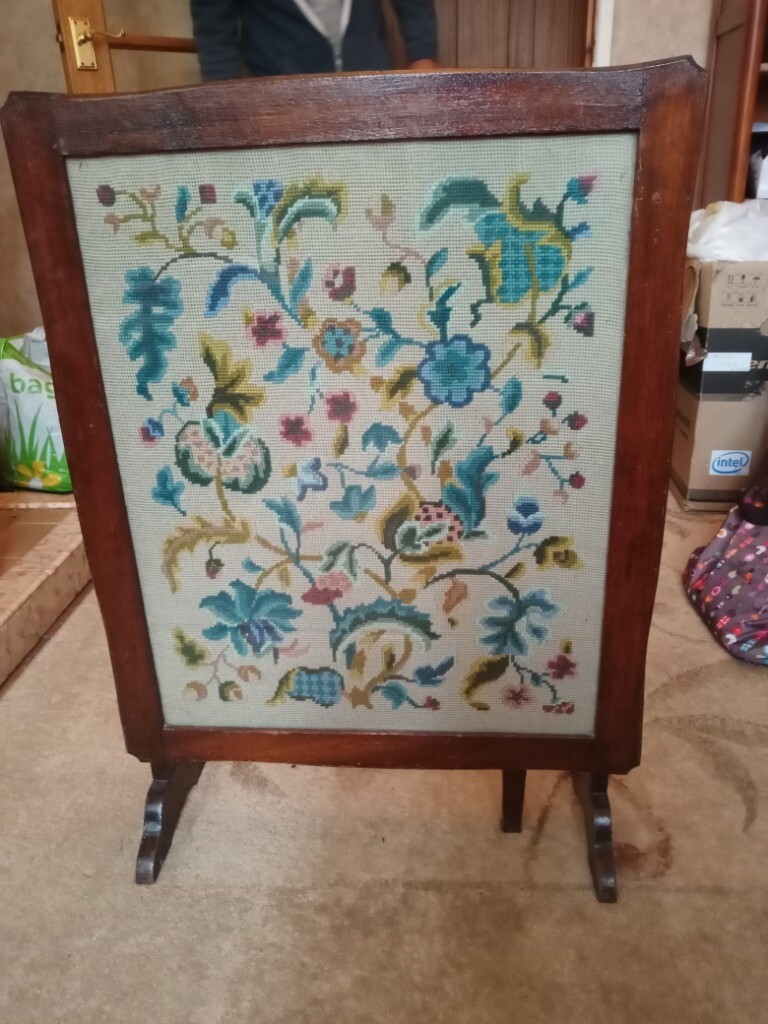 Vintage tapestry fire screen/ folding table in Portstewart, County