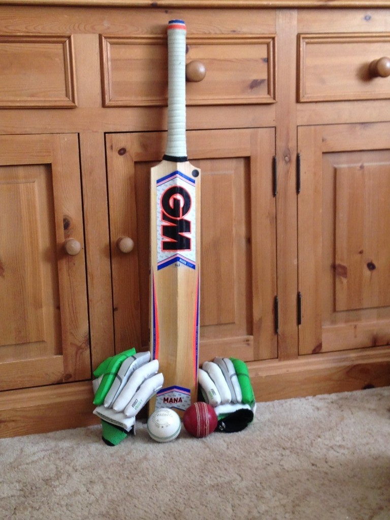 Cobra cricket bat and Kookaburra batting gloves in Coventry, West