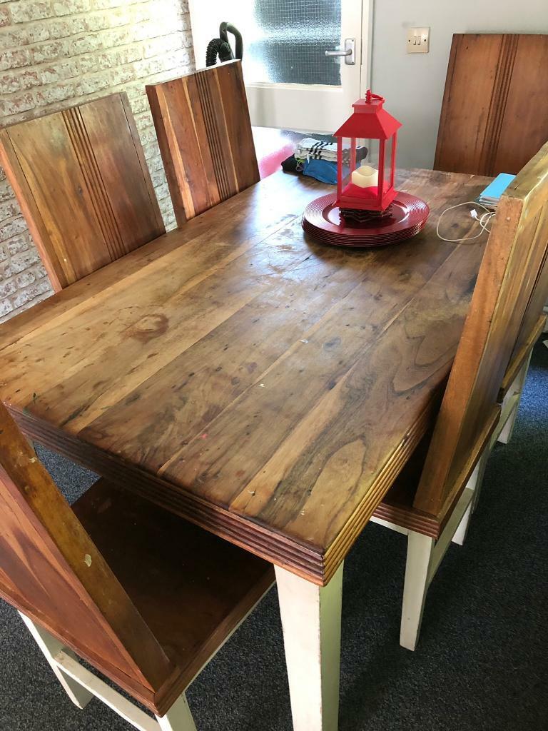 Solid wooden table and 6 chairs | in Colchester, Essex | Gumtree
