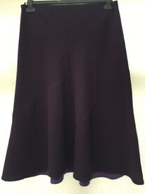 image for Ladies Marks And Spencer Fully Lined Lined Purple Skirt Size 10