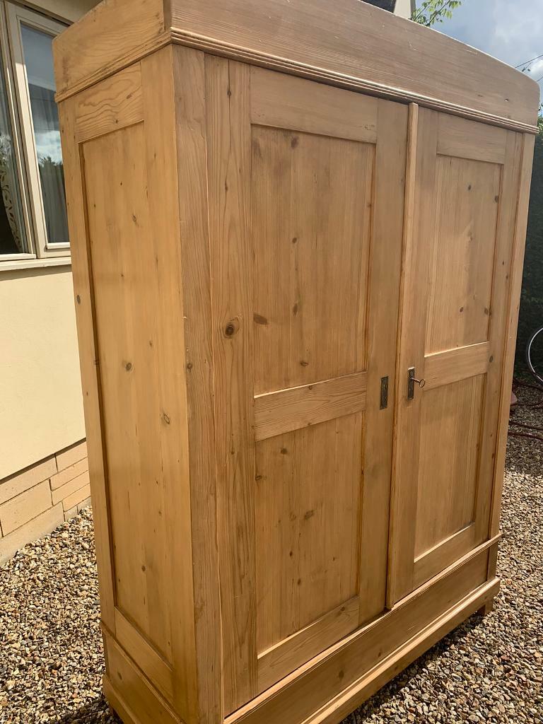 Solid pine antique double wardrobe in Malmesbury, Wiltshire Gumtree
