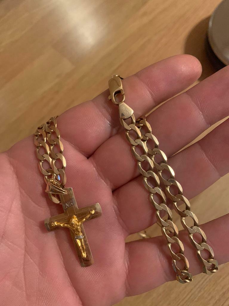9ct gold chain 14ct crosses in Blackwood, Caerphilly Gumtree