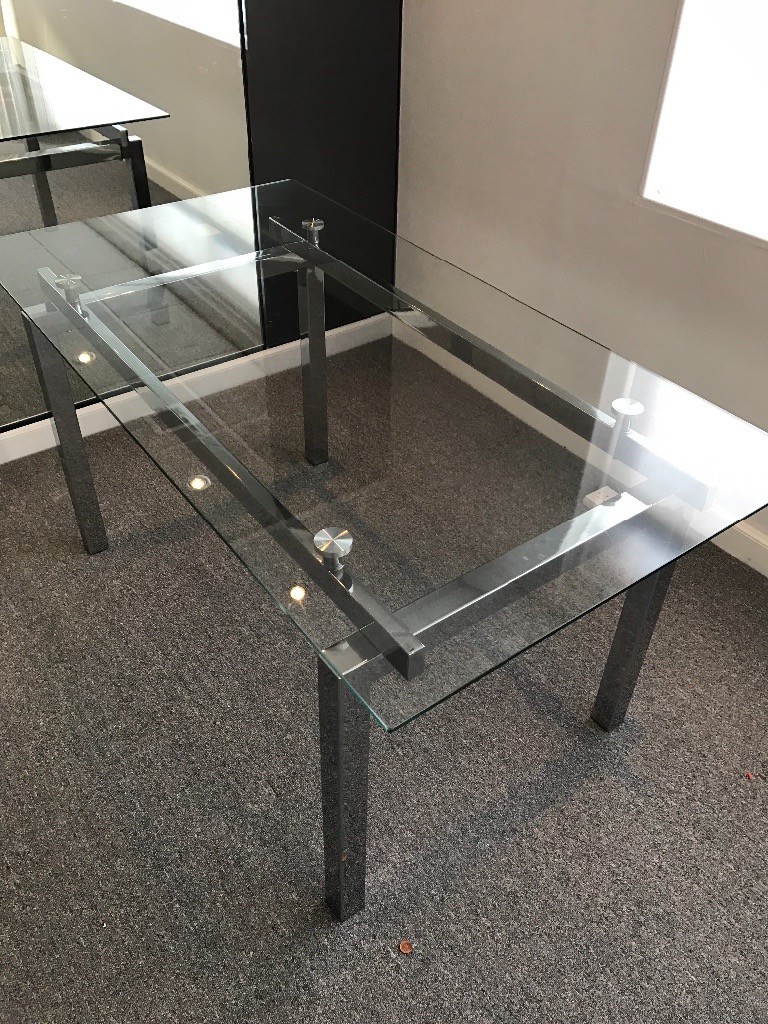 Glass Table Perfect for Office Desk or Dining Room | in Heald Green, Manchester | Gumtree