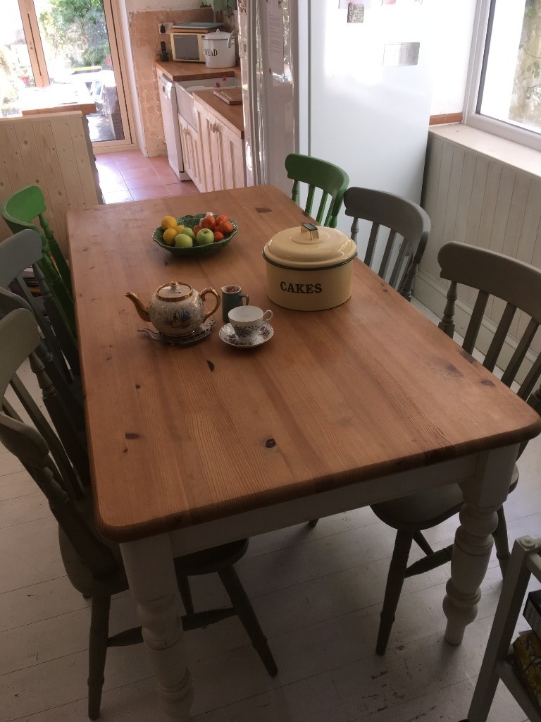 Table For Sale 6ft Lovely Vintage Solid Wood And 6 Chairs In Barry Vale Of Glamorgan Gumtree