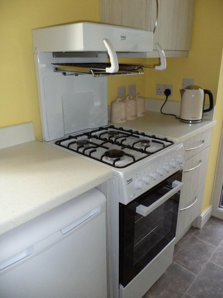 Gas cooker Beko KA52 Freestanding, Eyelevel Grill, White W50cm D60cm H1460cm in Longtown