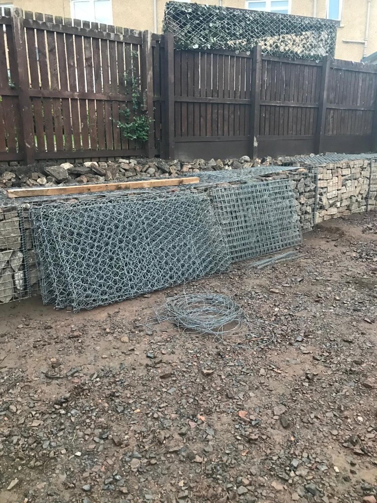 Gabion Baskets (x5) Wired and Spiral Connectors Included. Ideal for