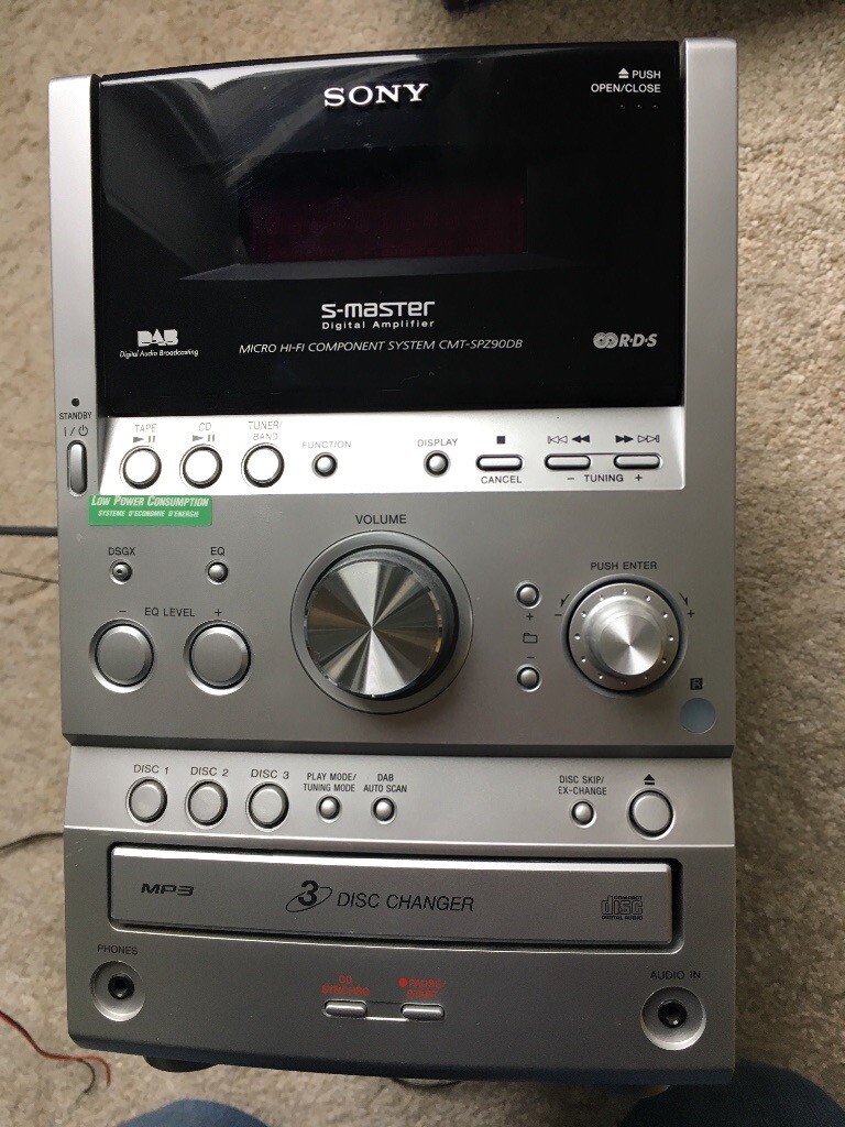 SONY HIFI 3 DISC CHANGER, DAB RADIO AND CASSETTE PLAYER HCDSPZ90DAB