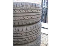 SET OF 4 TYRES - 195 50 16 - 6mm - 6mm - 3mm - 3mm treads