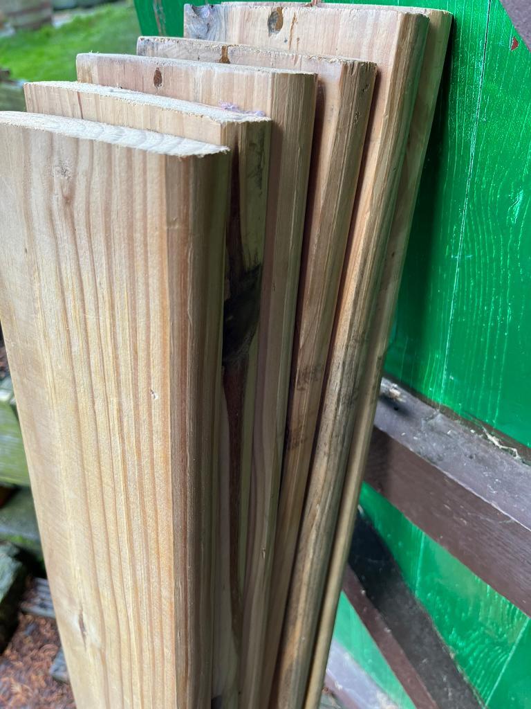 6 thick pine reclaimed timber wood latts 54” long in Bradford, West