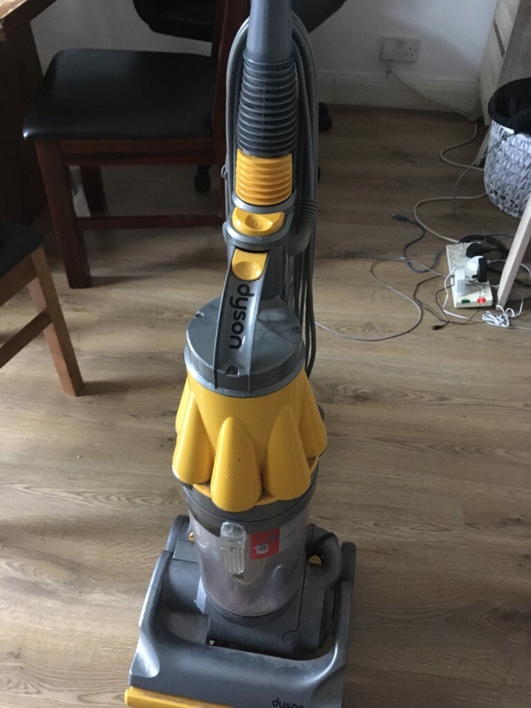 Dyson DC07 Origin Silver Yellow Upright Vacuum Cleaner in