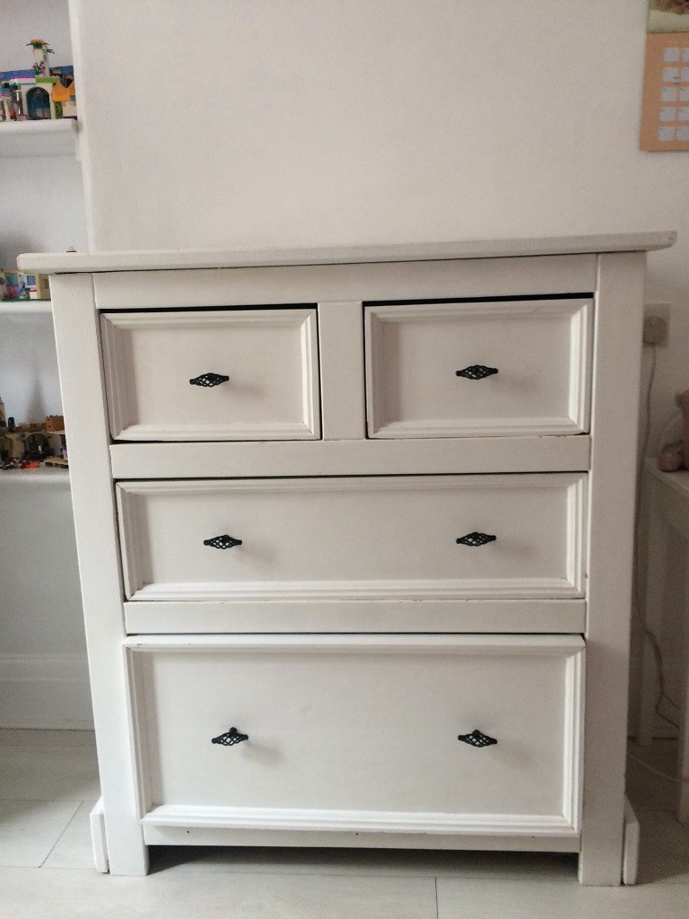 White Solid Wood Chest Of Drawers In Plymouth Devon Gumtree