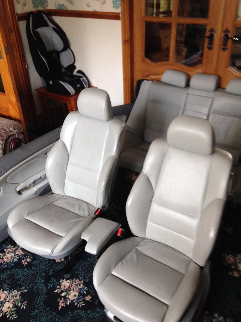 Bmw e46 e36 leather interior seat seats custom rare white cream m3 in