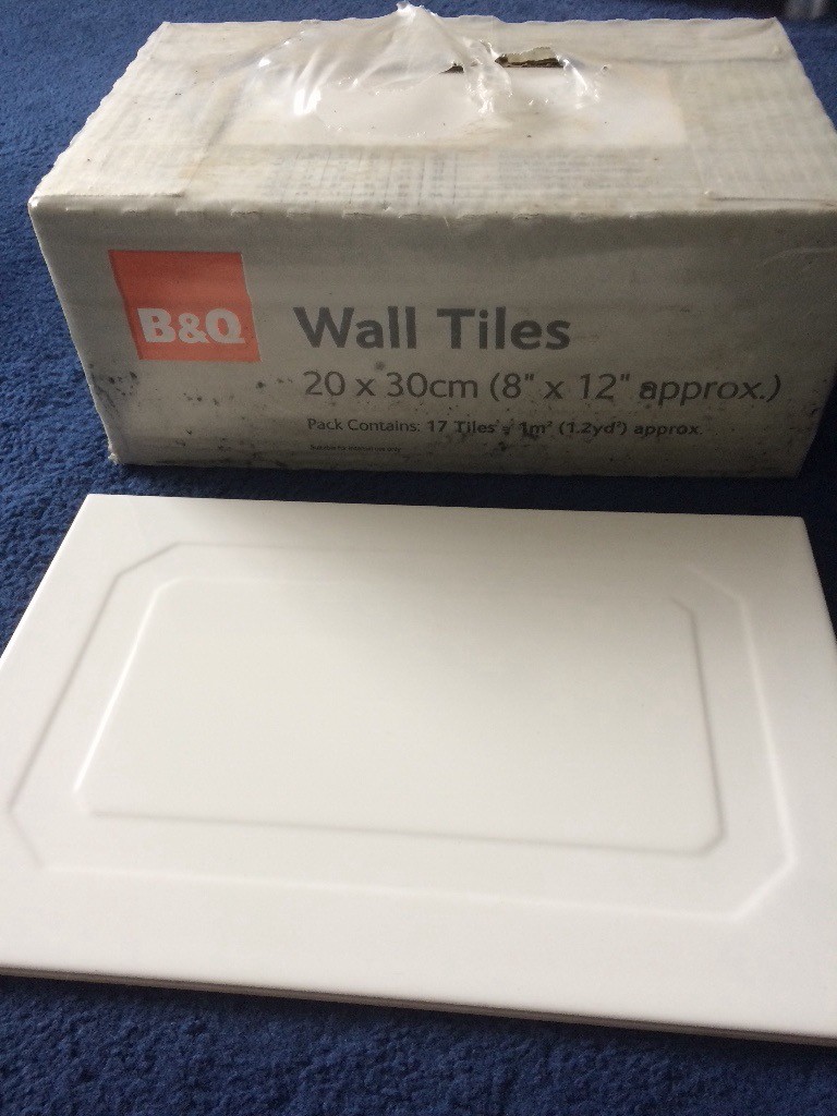 White B & Q wall tiles new 12 packs in ShorehambySea, West Sussex