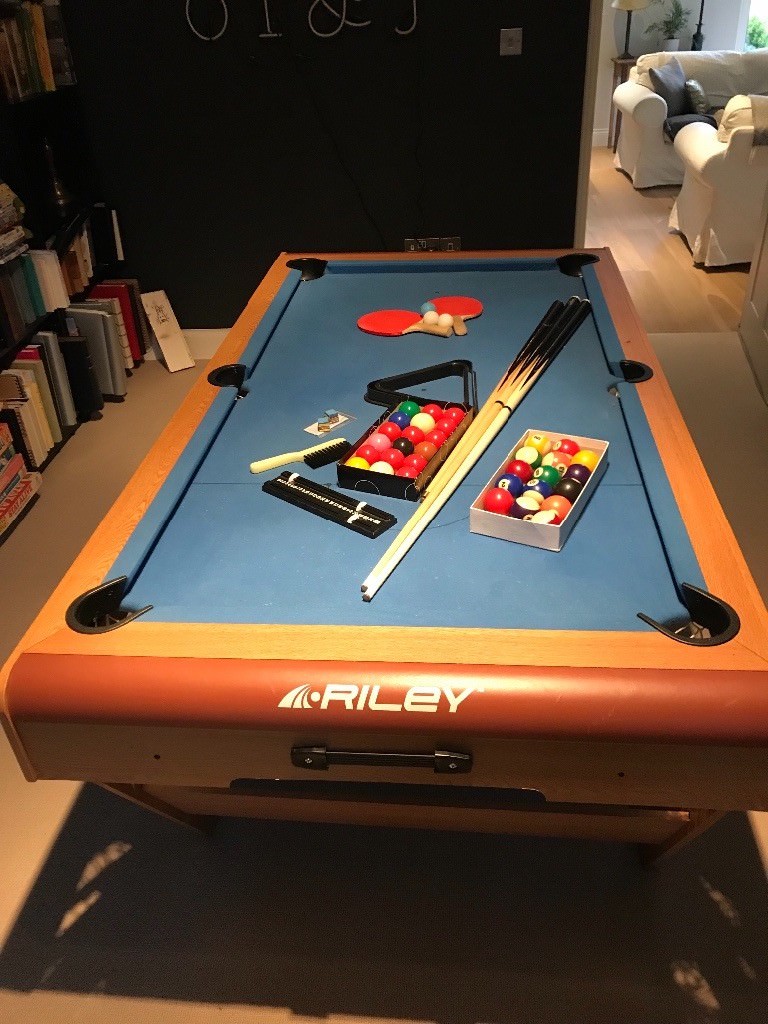 Riley 6ft W Leg Folding Snooker/Pool/Table Tennis Table and Accessories in Bedford