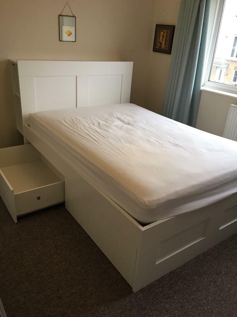 Ikea standard double bed frame with storage and headboard in Westbury On Trym, Bristol Gumtree
