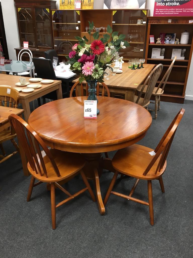 BHF Mahogany Extendable Dining Table With 3 Chairs in London