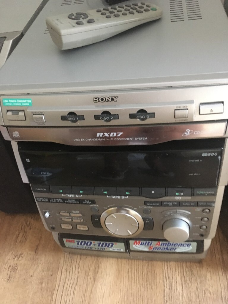 Sony Stereo (circa 1999), with manual and cordless headphones